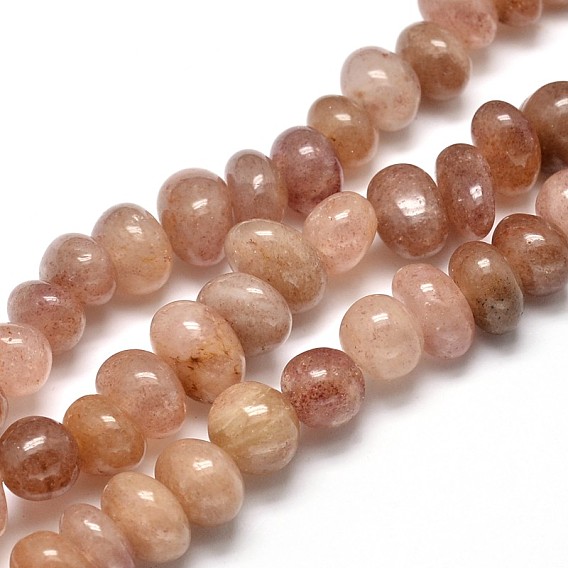 Natural Strawberry Quartz Gemstone Nuggets Bead Strands, Tumbled Stone, 6~10x9~12x8~10mm, Hole: 1mm, about 15.3 inch ~15.7 inch