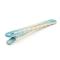 Oval Spray Painted Iron Alligator Hair Clips for Girls