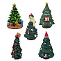 Adornos en miniatura de resina con tema navideño, accesorios de casa de muñecas micro paisaje hogar