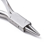 Carbon Steel Jewelry Pliers, Round Needle Nose Pliers Hand Tools, Platinum, 150x50x15mm