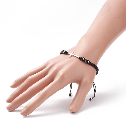 201 bracelet à maillons croisés en acier inoxydable, bracelets réglables tressés pour femmes hommes