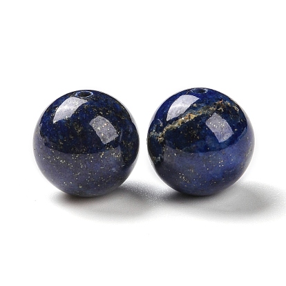 Naturales lapis lazuli de Cuentas, teñido, rondo