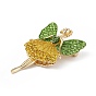 Broche en émail danseuse papillon avec strass, insigne en alliage doré avec boucle pour sac à dos vêtements pendentif bijoux