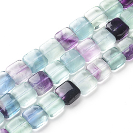Natural Fluorite Beads Strands, Square
