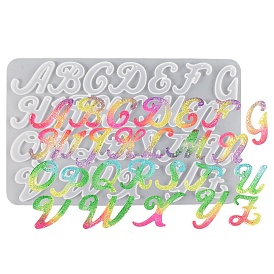 Pendant Silicone Molds, Resin Casting Molds, For UV Resin, Epoxy Resin Craft Making, Letter A~Z