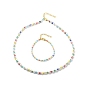 Bracelet collier en coquillage naturel et perles de verre, ensemble de bijoux pour femmes