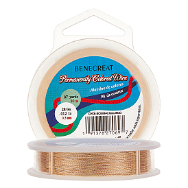BENECREAT 3 Strands Copper Craft Wire, Long-Lasting Plated, Twisted Round