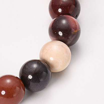 Mookaite naturelle bracelets de perles extensibles, ronde