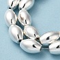 Electroplated Synthetic Magnetic Hematite Beads Strands, Oval