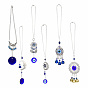 Décorations pendantes au chalumeau en alliage mauvais œil, avec des perles de verre et de résine, pour la décoration de la fenêtre de la maison