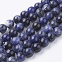 Sodalites naturelles brins de perles, Grand-un, ronde, Trou: 1mm