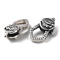 925 Thailand Sterling Silver Lobster Claw Clasps, Leaf, with 925 Stamp