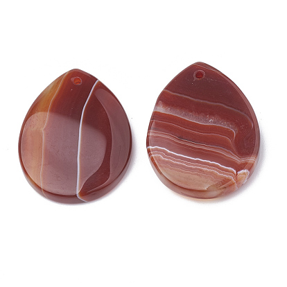 Natural Agate Pendants, Dyed, Drop