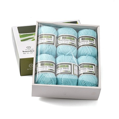 Soft Baby Yarns, with Bamboo Fibre and Silk, 1mm, about 50g/roll, 6rolls/box