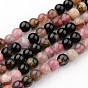 Turmalina naturales hebras de perlas redondo