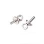 304 Stainless Steel Peg Bails Pendants, for Half Drilled Beads