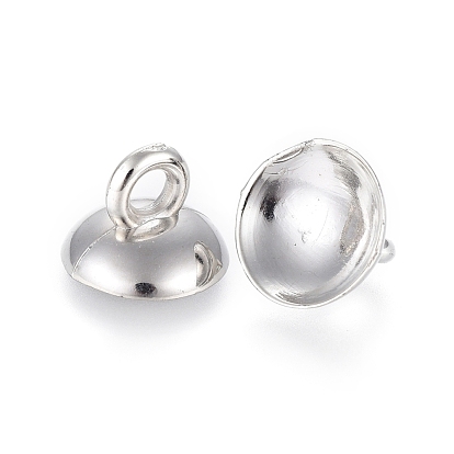 Bails de pendentif de capuchon de perle en plastique, pour les pendants de couverture de bulle de verre de globe