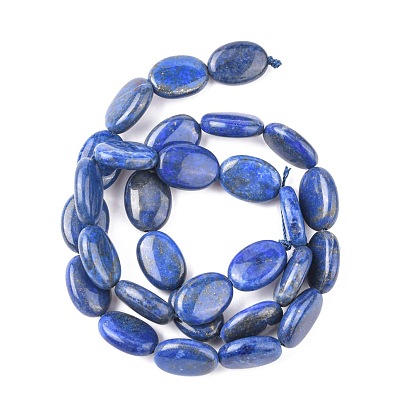 Hilos de cuentas de lapislázuli natural, oval