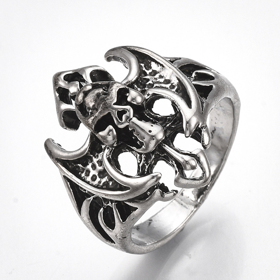 Alloy Wide Band Rings, Chunky Rings, Skull