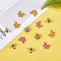 20Pcs Bee Charms Pendant Bee Honeycomb Charms Enamel Insect Pendant for Jewelry Necklace Earring Making Crafts