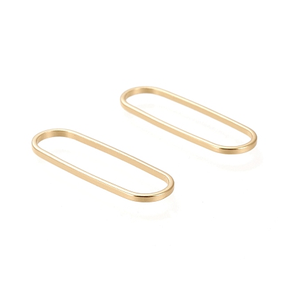 Brass Linking Ring, Long-Lasting Plated, Oval