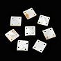 Natural Freshwater Shell Buttons, 4-Hole, Square