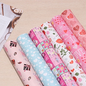 Valentine's Day Gift Wrapping Paper, Rectangle, Folded Flower Bouquet Wrapping Paper Decoration