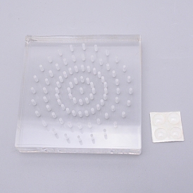 Acrylic Transparent Chassis, Sqaure, 85-hole, with Glue Stickers