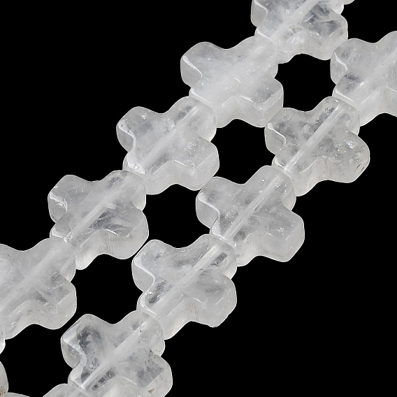 Природных кристаллов кварца бисер нитей, бусины из горного хрусталя, крестик