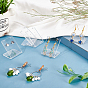Exhibidores de pendientes de vidrio orgánico pandahall elite 10 pcs, Rectángulo