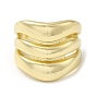 Brass Open Cuff Rings, Wide Band Ring for Women