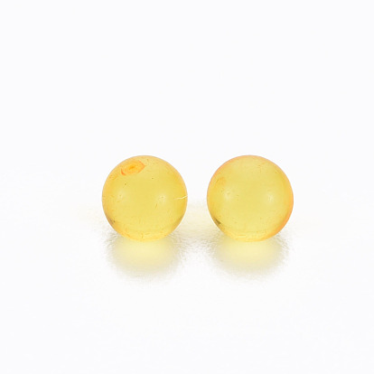 Perles acryliques transparentes, sans trou, ronde
