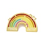 Pin de esmalte colorido del orgullo del color del arco iris, insignia de aleación chapada en oro para ropa de mochila