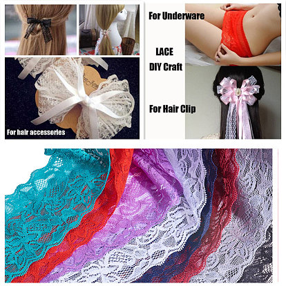 BENECREAT Elastic Lace Trim, Lace Ribbon For Sewing Decoration