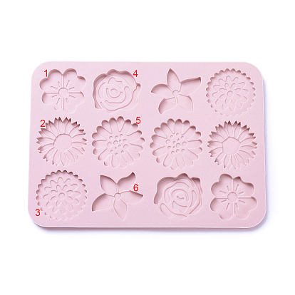 Flower Food Grade Silicone Molds, Fondant Molds, Baking Molds, Chocolate, Candy, Biscuits, UV Resin & Epoxy Resin Jewelry Making