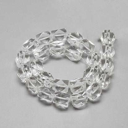 Природных кристаллов кварца бисер нитей, граненый кубоид 