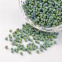 12/0 couleurs opaques suintent perles de verre, perles rondes de semences, 1.5~2x2mm, trou: 0.5 mm, environ 22500 pcs / 450 g