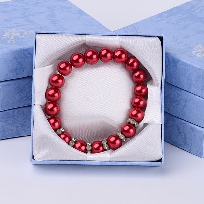 Saint Valentin Cadeaux boîtes Forfaits boîtes bracelet en carton, carrée