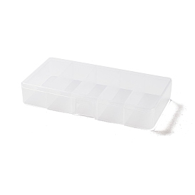 Conteneurs de perles en plastique pt, 5 compartiments, rectangle