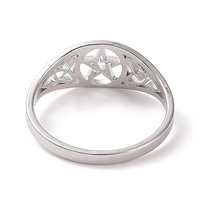 Пентакль с матросским узлом на пальце, 304 полое ирландское кольцо из нержавеющей стали для женщин