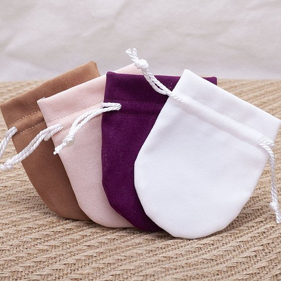 Velvet Storage Bags, Drawstring Pouches Packaging Bag, Round