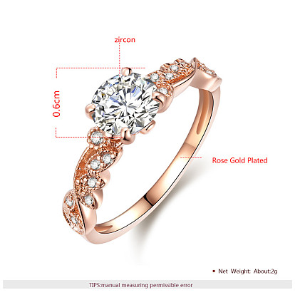 Brass Cubic Zirconia Couple Rings for Women, Lead Free & Cadmium Free