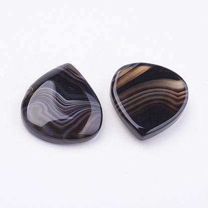 Natural Agate Cabochons, Dyed & Heated, Drop