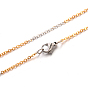 304 Stainless Steel Cable Chains Necklaces, 19.7 inch(500mm)