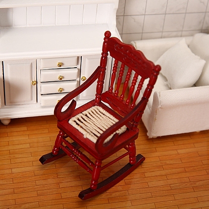 Chaises en bois miniatures, pour les accessoires de maison de poupée faisant semblant de décorations d'accessoires