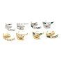Rhinestone Claw Stud Earrings, Brass Earrings for Women, Lead Free & Cadmium Free