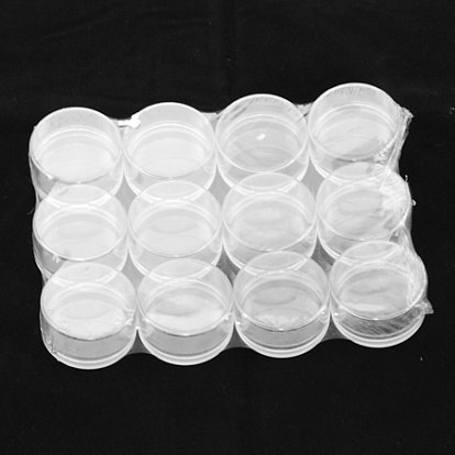 Plastic Bead Containers, Round, 12 Compartments, 3.8x2.1cm