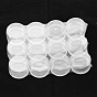 Contenedores de perlas de plástico, rondo, 12 compartimentos, 3.8x2.1 cm