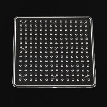 Square ABC Plastic Pegboards used for 5x5mm DIY Fuse Beads, 79x79x5mm
