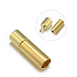 Tube Brass Bayonet Clasps, Nickel Free, 17.5x5mm, Hole: 4mm